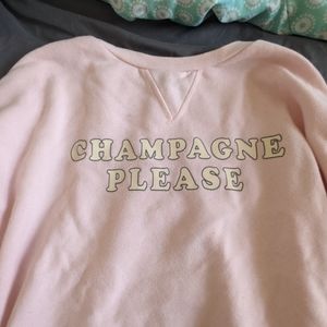 Champagne Please, light pink, crew neck, small